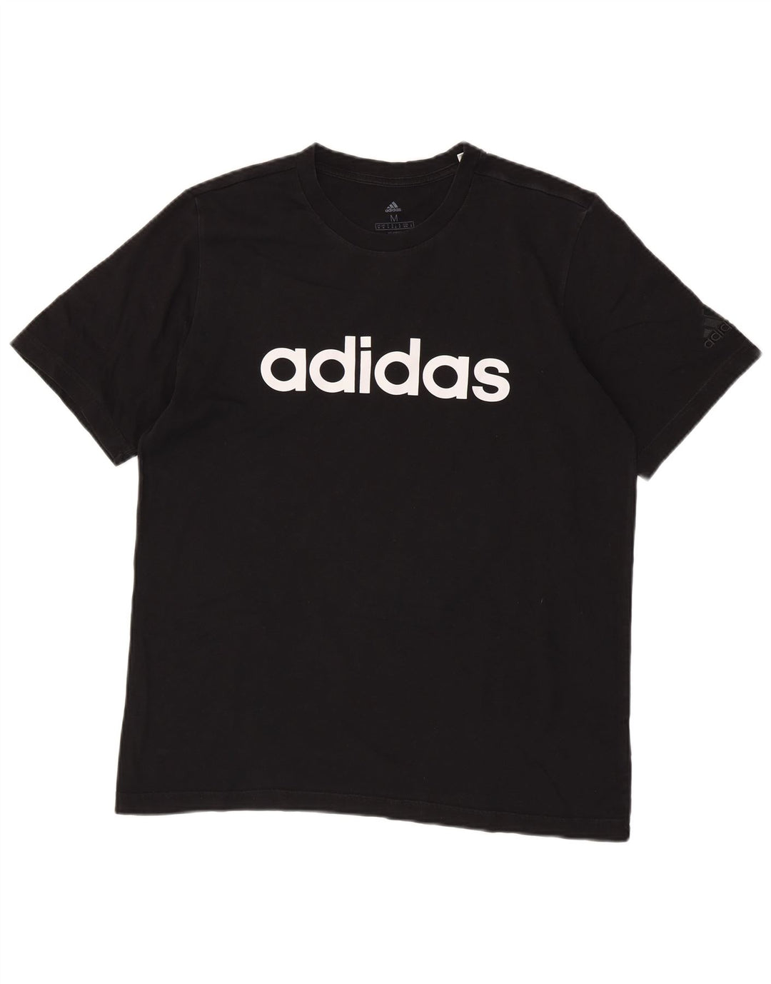 Adidas Herre grafisk T-shirt Top Medium Sort Bomuld