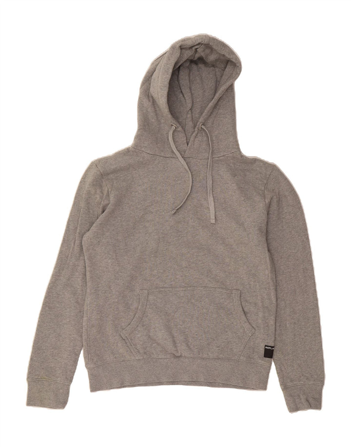 REPLAY Mens Hoodie Jumper Medium Grey Cotton Vintage Replay and Second-Hand Replay from Messina Hembry 