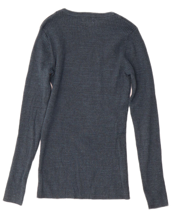 Fat Face Dame Boat Neck Jumper Sweater UK 8 Small Blue