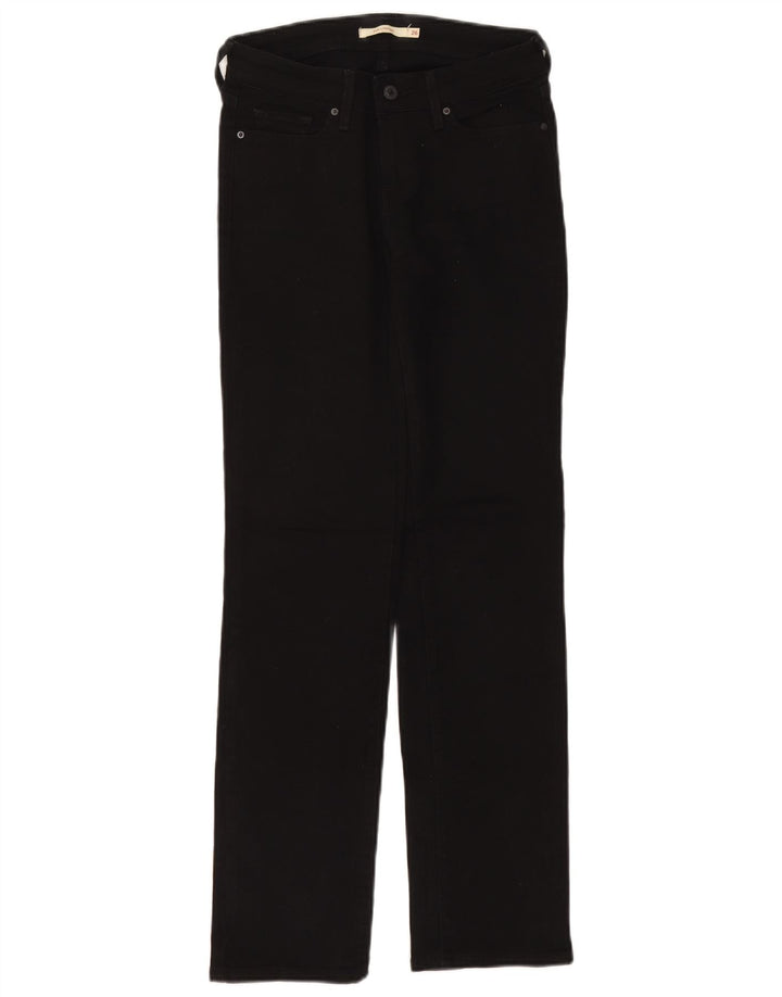 Levi's Dame 714 Straight Jeans W26 L30 Sort Bomuld