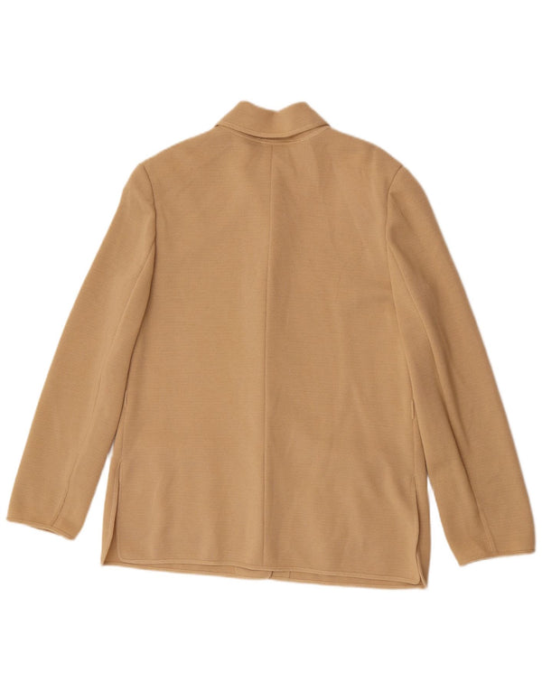 Luisa Spagnoli Dame Cardigan Sweater UK 14 Medium Beige Uld