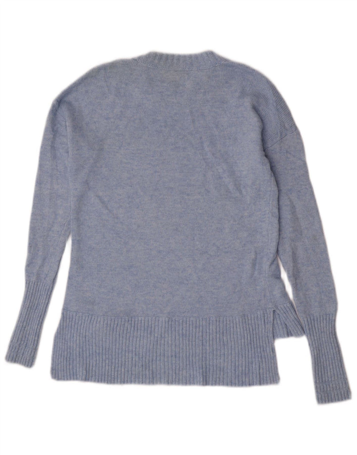 J. Crew Dame sweater med rund hals DK 2 2XS blå uld