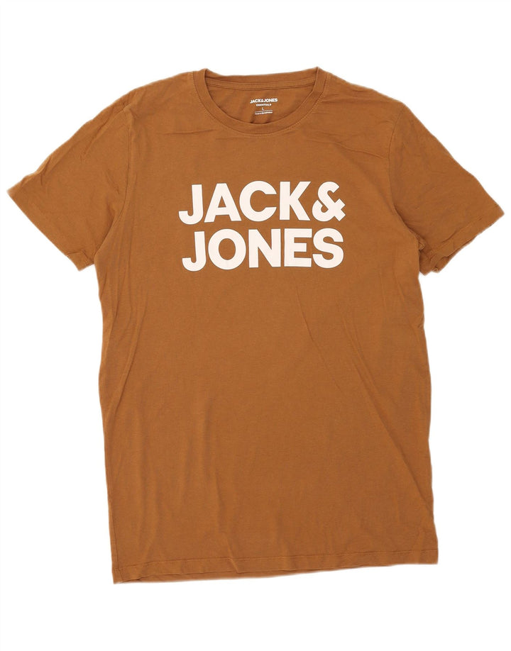JACK & JONES Grafisk T-shirt top til kvinder Stor brun bomuld