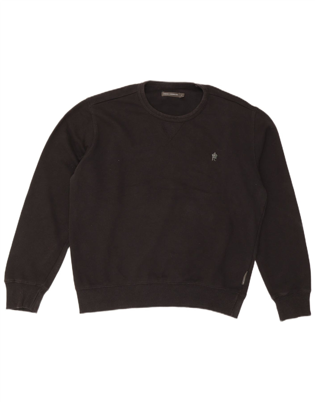 FRANSK FORBINDELSE Herre Sweatshirt Jumper Stor Sort Bomuld