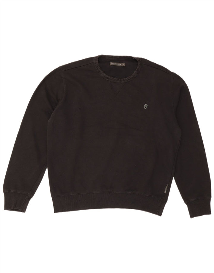 FRANSK FORBINDELSE Herre Sweatshirt Jumper Stor Sort Bomuld