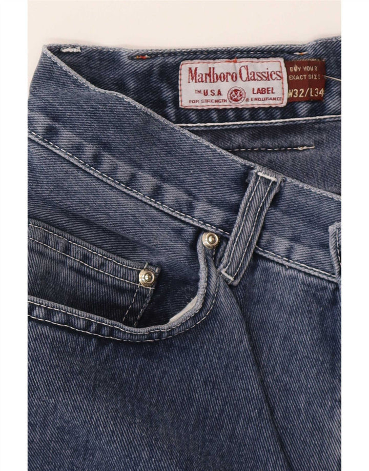 Marlboro Classics Straight Jeans til mænd W32 L30 Blå Bomuld
