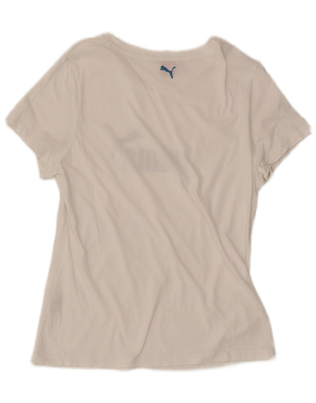 Puma Grafisk T-Shirt Top til kvinder DK 14 Stor Hvid