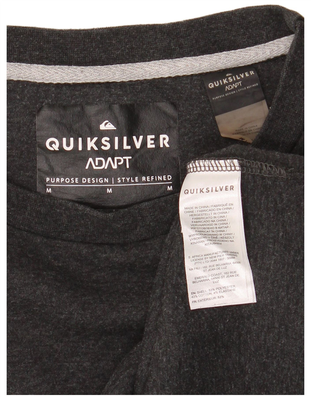 Quiksilver Herre sweatshirt Jumper Medium Grey Flecked Polyester