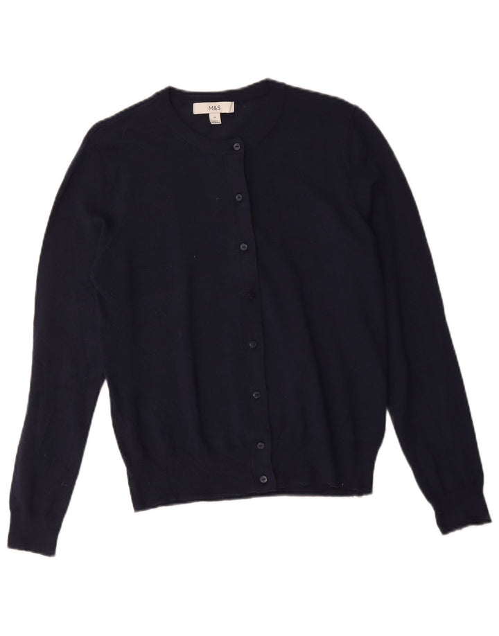 Marks & Spencer Dame Cardigan Sweater UK 14 Medium Navy Blue