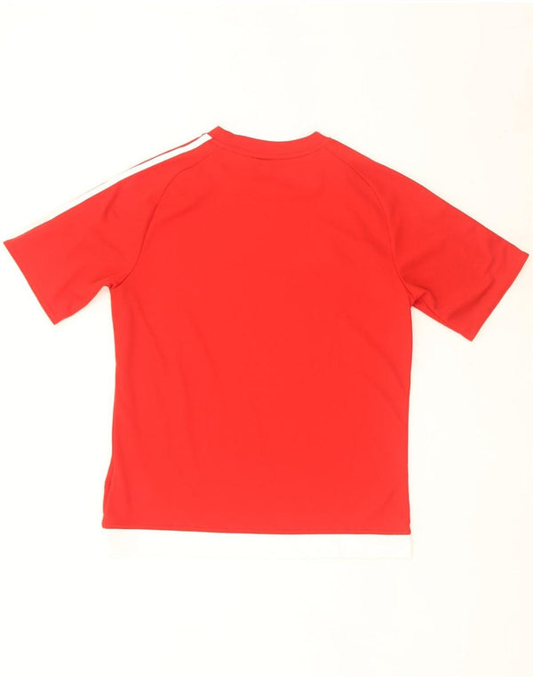Adidas Boys Climalite T-Shirt Top 13-14 År Rød Polyester