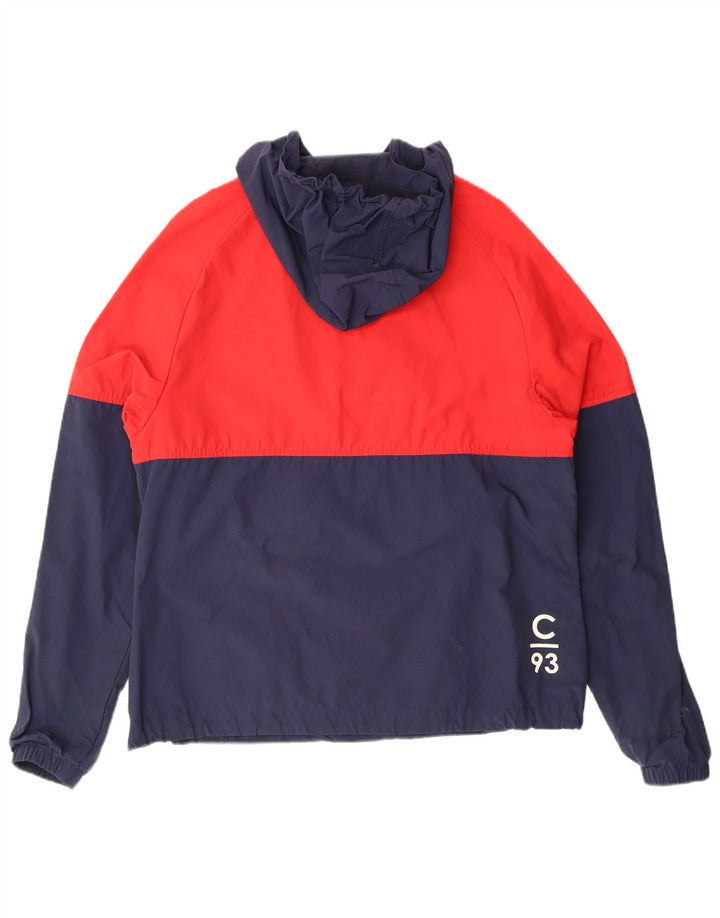 CREW CLOTHING Womens Anorak Jacket UK 12 Medium  Navy Blue Colourblock