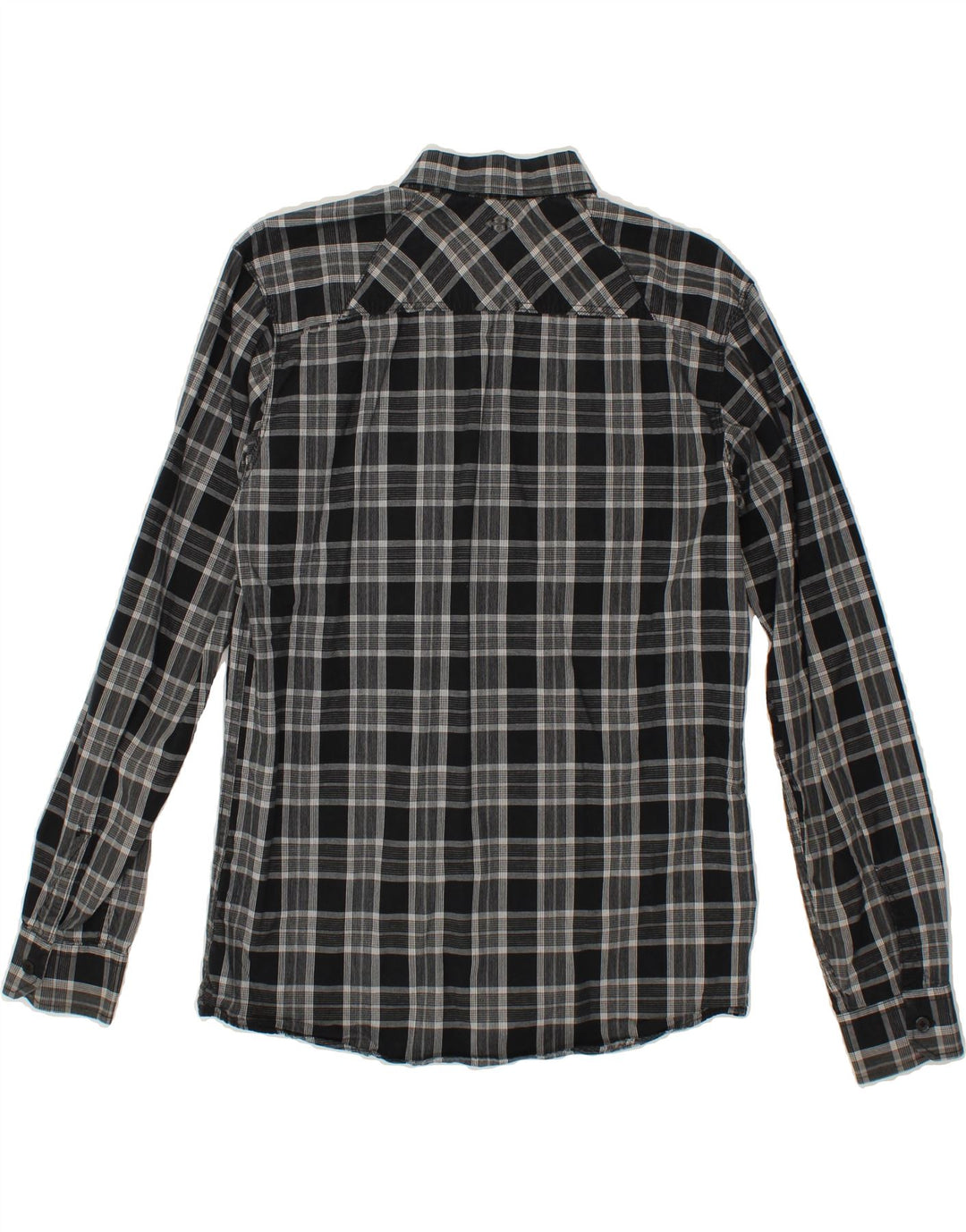 JACK & JONES Mens Shirt Medium Grey Check Cotton Vintage Jack & Jones and Second-Hand Jack & Jones from Messina Hembry 