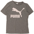 PUMA Grafisk T-shirt til mænd XS Grå Flecked