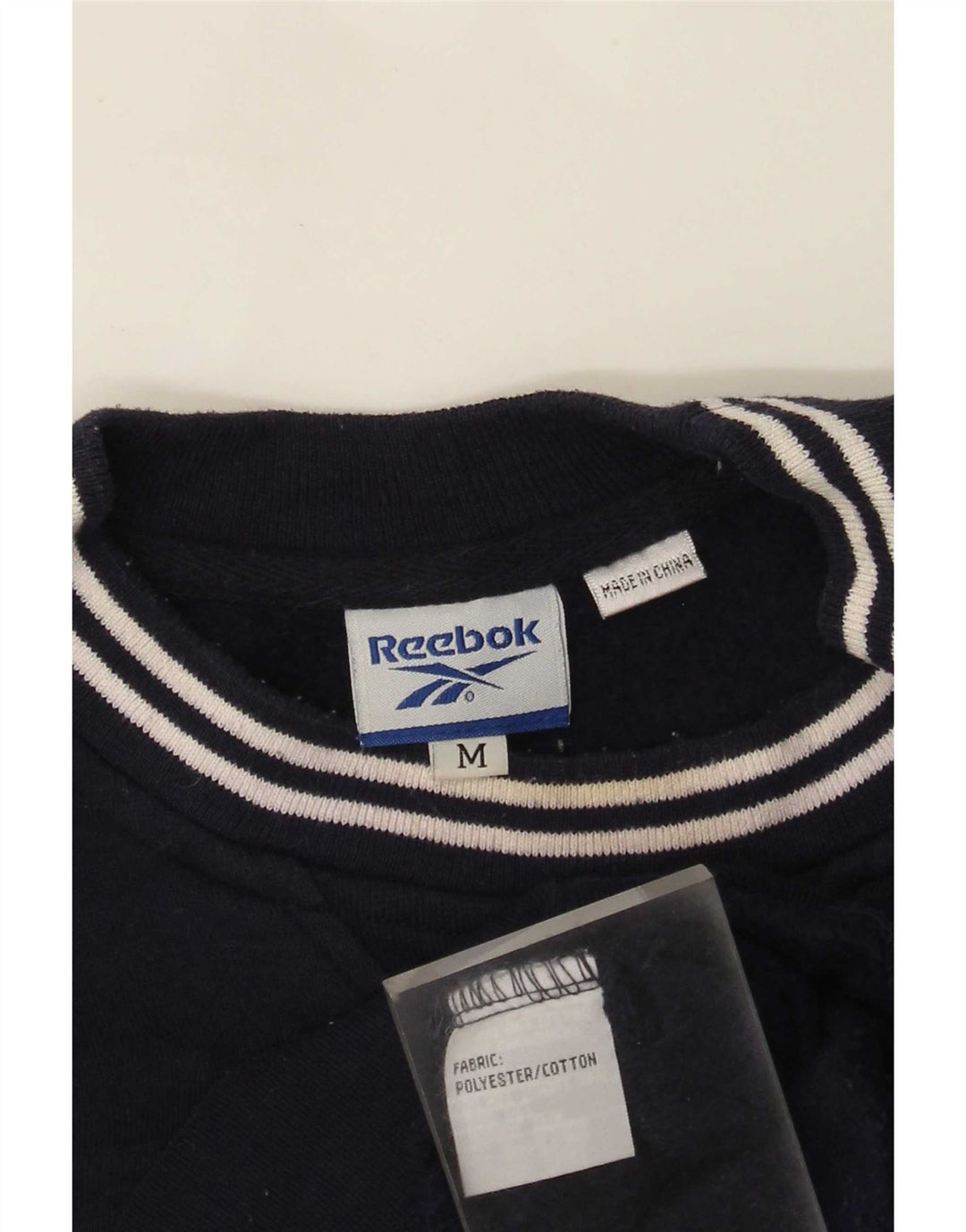 Reebok Herre grafisk sweatshirt Jumper Medium Navyblå polyester