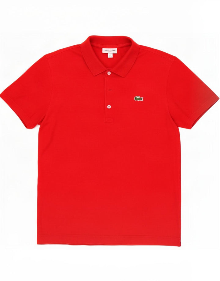 Lacoste Slim Fit Polo Shirt til mænd Størrelse 4 Medium Rød
