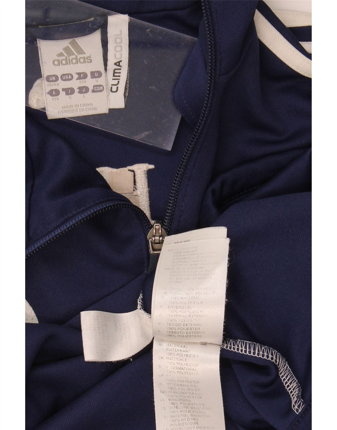 ADIDAS Mens Climacool Graphic Sweatshirt Jumper UK 38/40 Medium Navy Blue Vintage Adidas and Second-Hand Adidas from Messina Hembry 