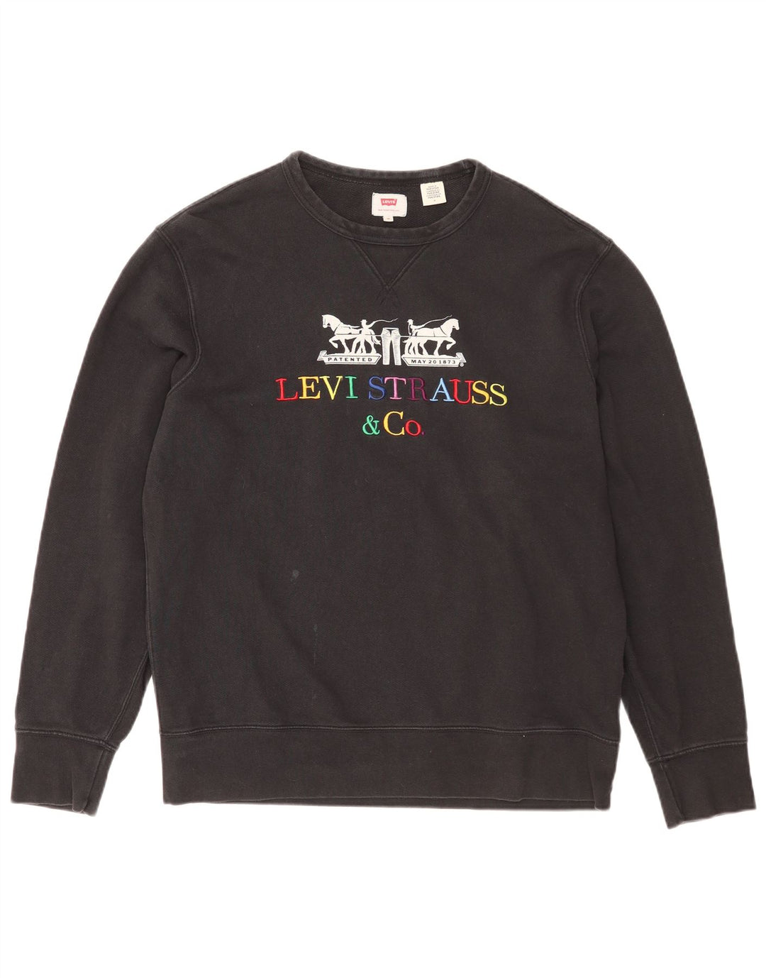 Levi's Herre grafisk sweatshirt Jumper Medium Sort Bomuld