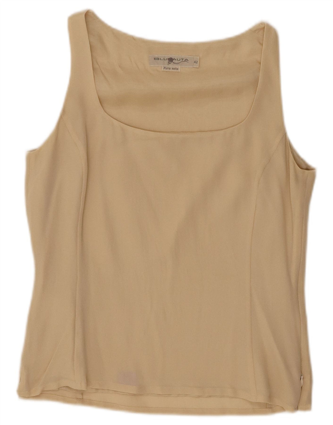 Blunauta ærmeløs bluse til kvinder IT 42 Medium Beige Silke