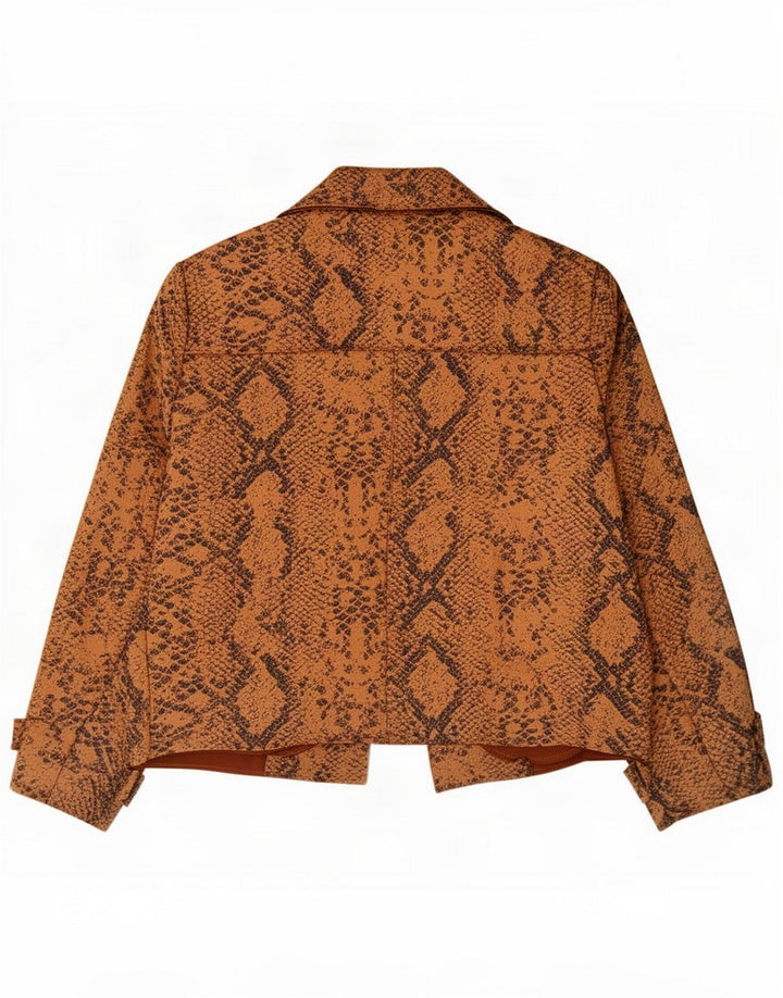 M&Co Petite Open Blazer Jacket UK 14 Large Brown Polyester
