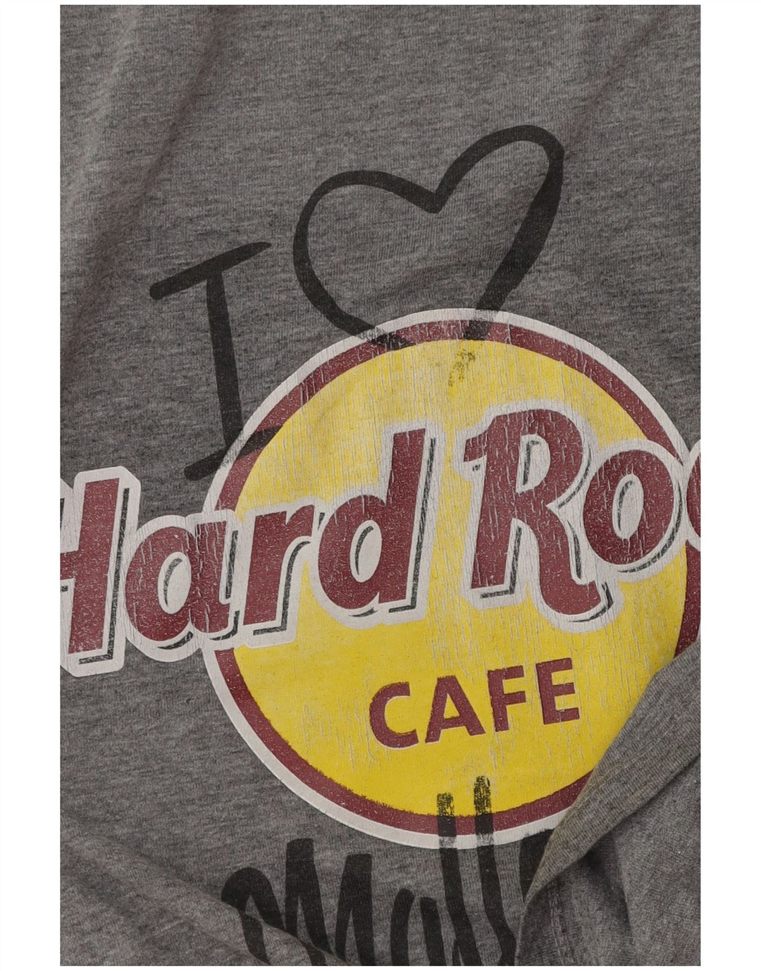 Hard Rock Cafe Dame Mallorca Grafisk T-Shirt Top UK 14 Medium Grå