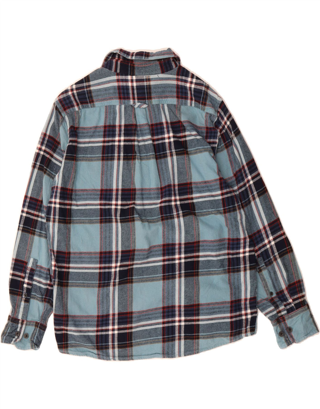 EDDIE BAUER Mens Flannel Shirt Large Blue Check Cotton Vintage Eddie Bauer and Second-Hand Eddie Bauer from Messina Hembry 