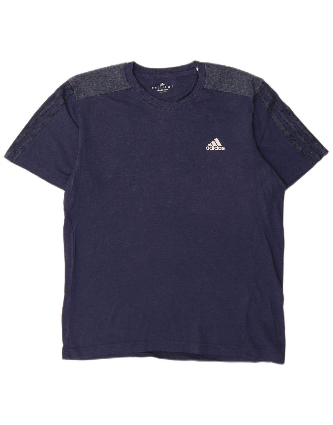 Adidas Herre Climalite T-Shirt Top Medium Marineblå Bomuld
