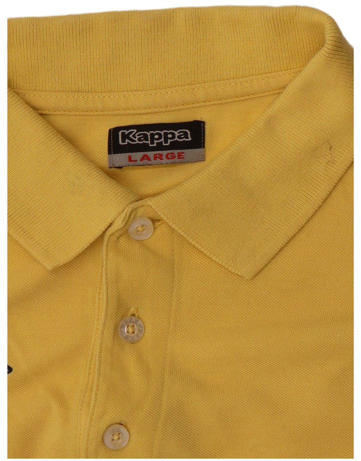 Kappa Herre Polo Shirt Stor Gul