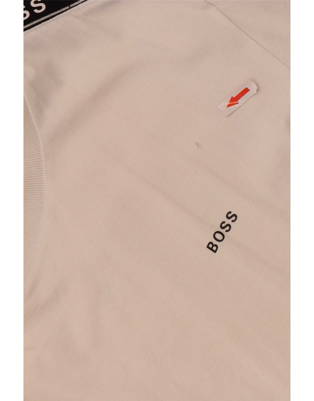 Hugo Boss Herre grafisk T-shirt Top Medium White Colourblock Bomuld