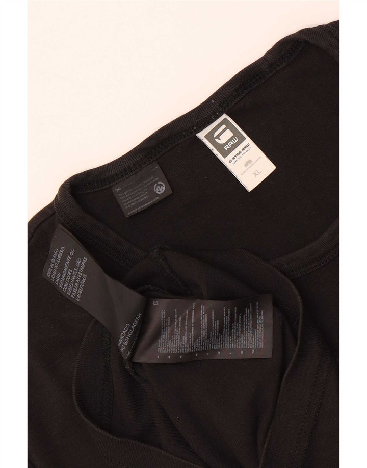 G-Star Herre T-Shirt Top XL Sort Bomuld
