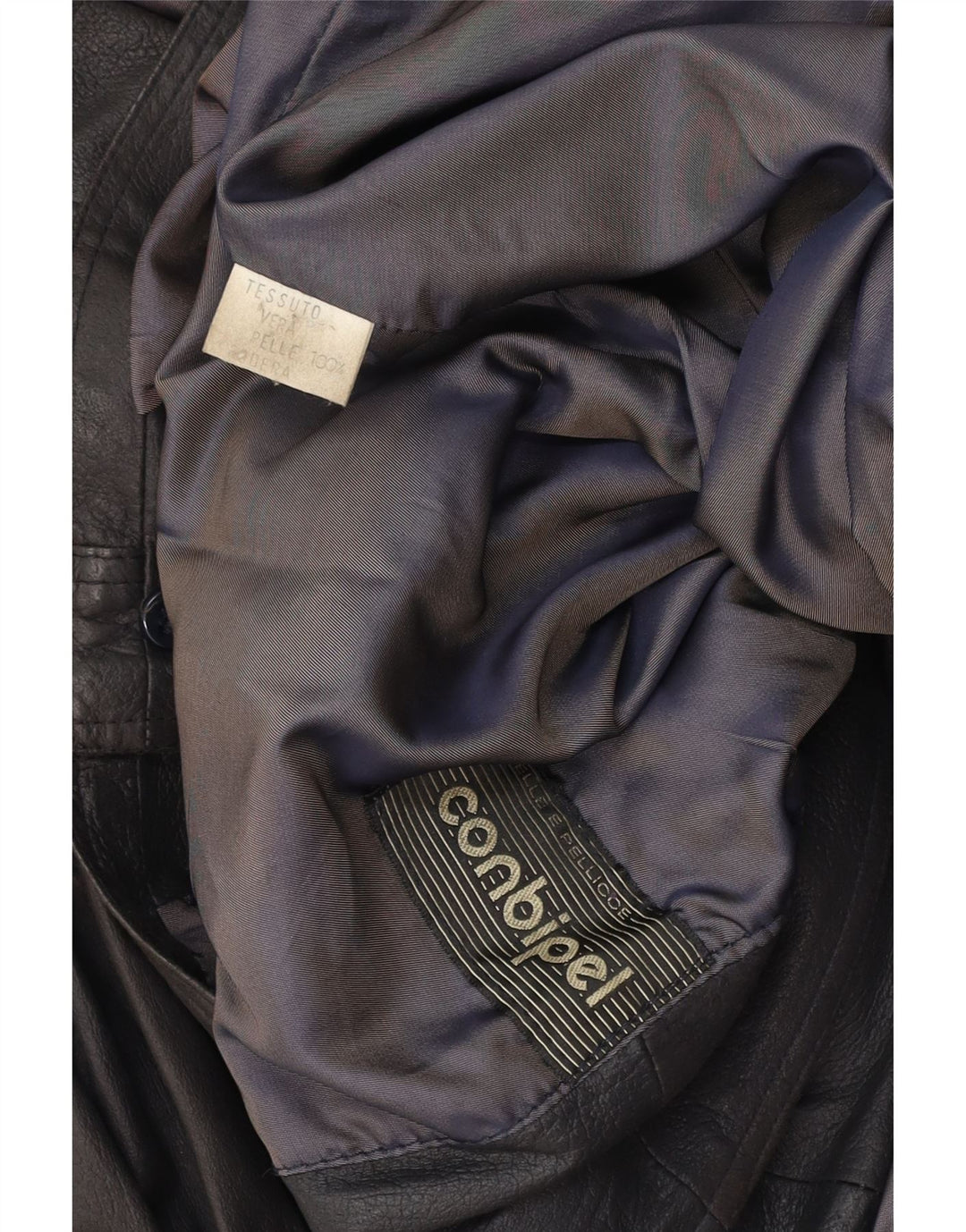 CONBIPEL Dame Oversized Læderjakke UK 18 XL Brun Læder