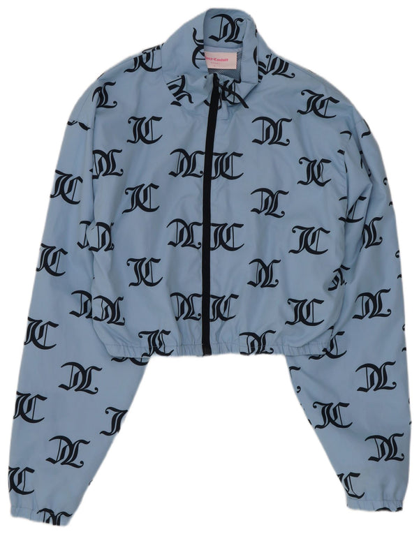Juicy Couture Womens Graphic Crop træningsdragt Topjakke UK 14 Large Blue