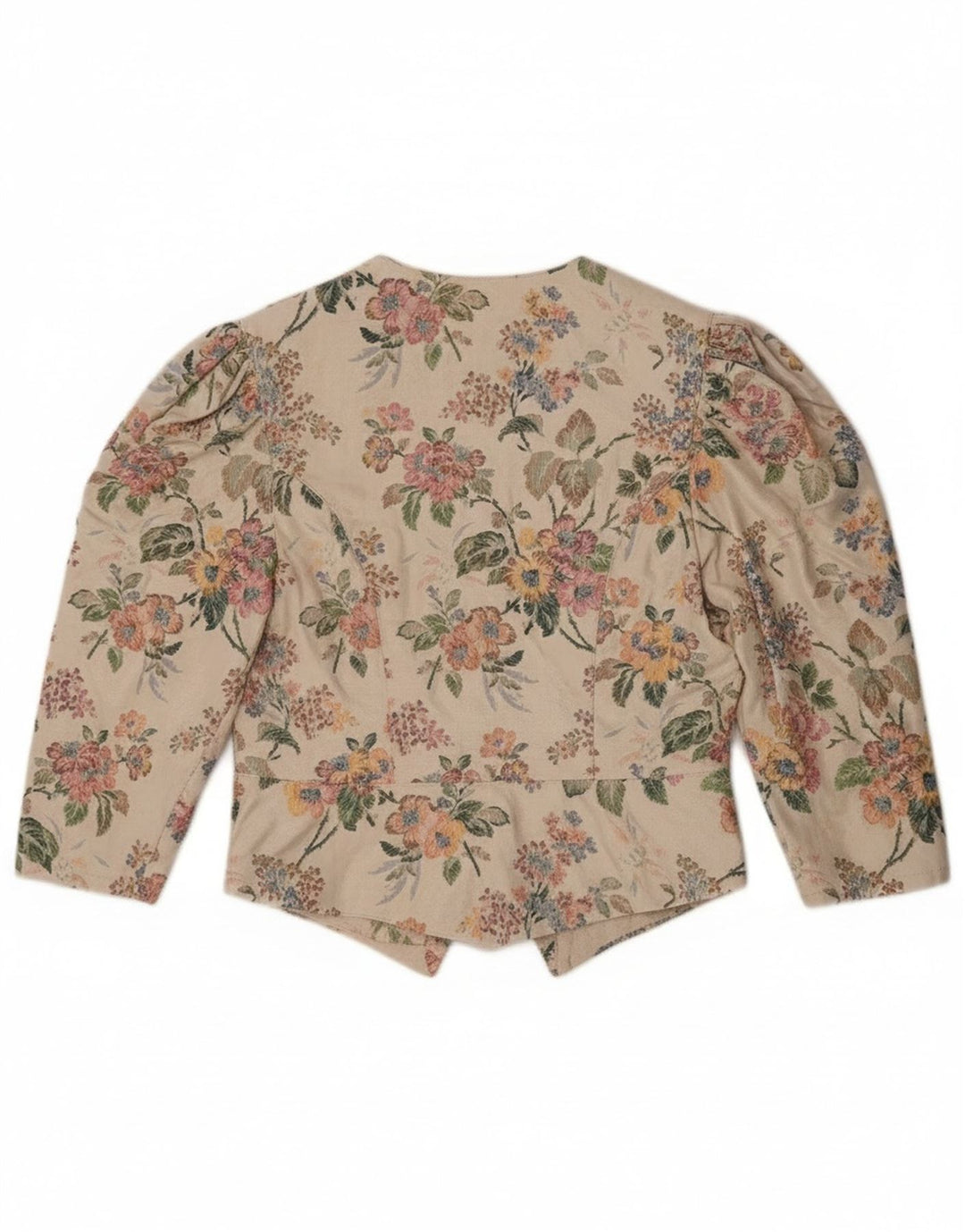 Eger 3/4 ærmer blazerjakke med 1 knap til kvinder IT 42 Medium Beige Floral