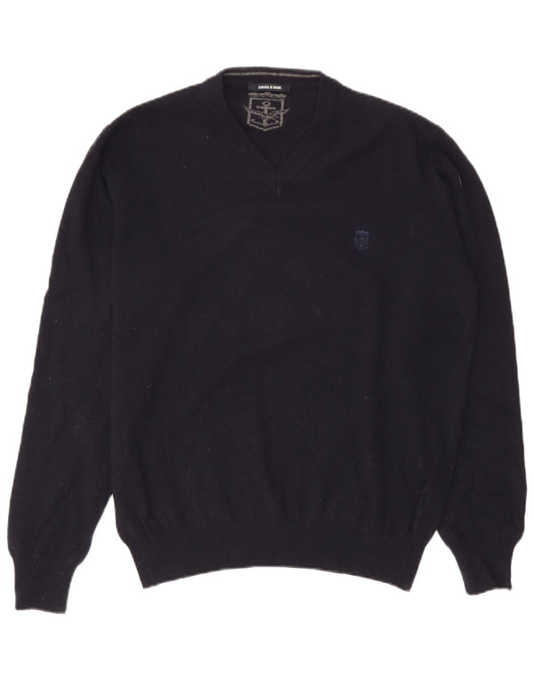 Armata Di Mare Herre V-hals sweater Stor marineblå uld