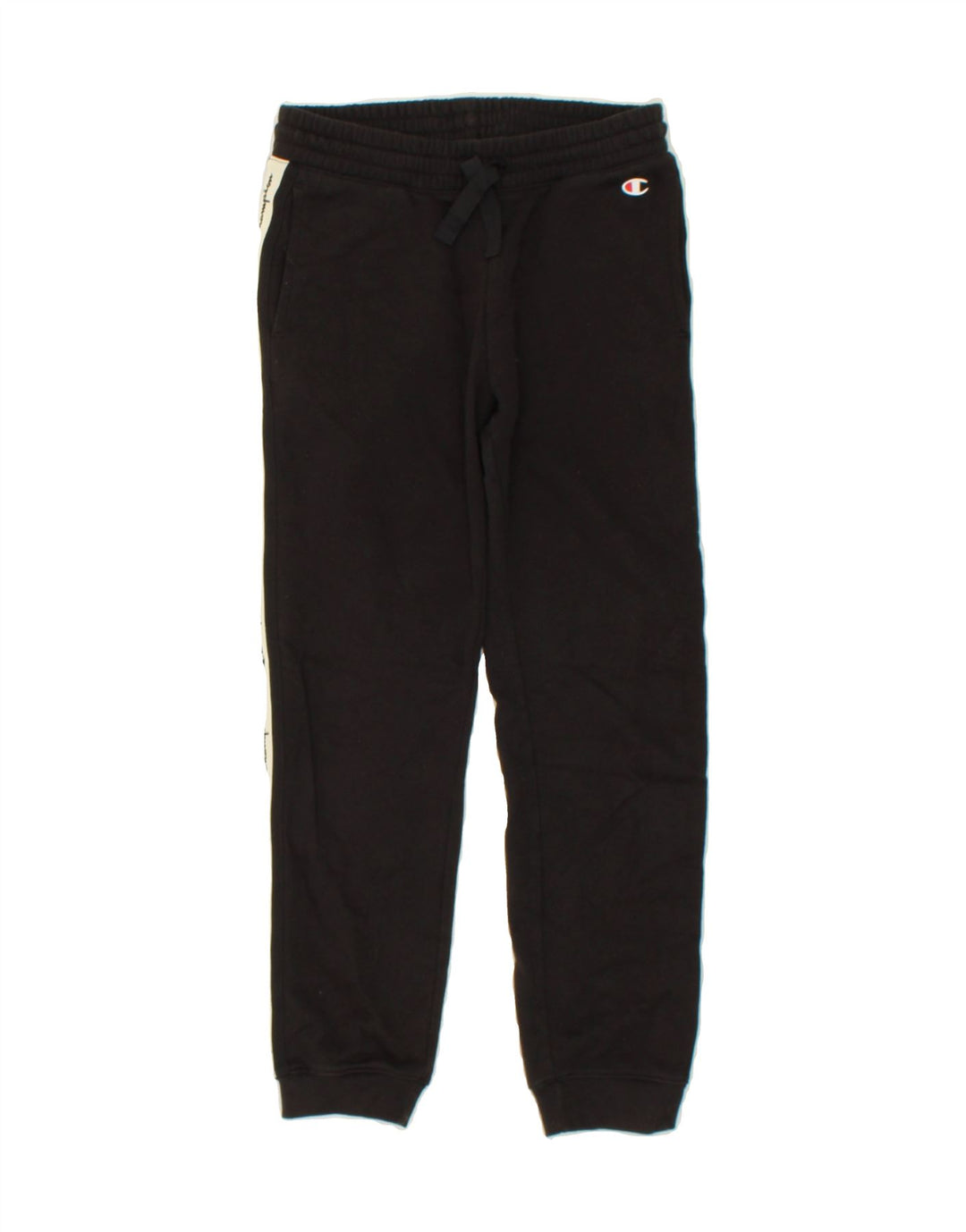 CHAMPION Boys Graphic Tracksuit Trousers Joggers 9-10 Years Medium Black Vintage Champion and Second-Hand Champion from Messina Hembry 