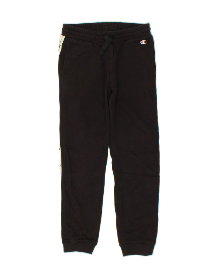 CHAMPION Boys Graphic Tracksuit Trousers Joggers 9-10 Years Medium Black Vintage Champion and Second-Hand Champion from Messina Hembry 