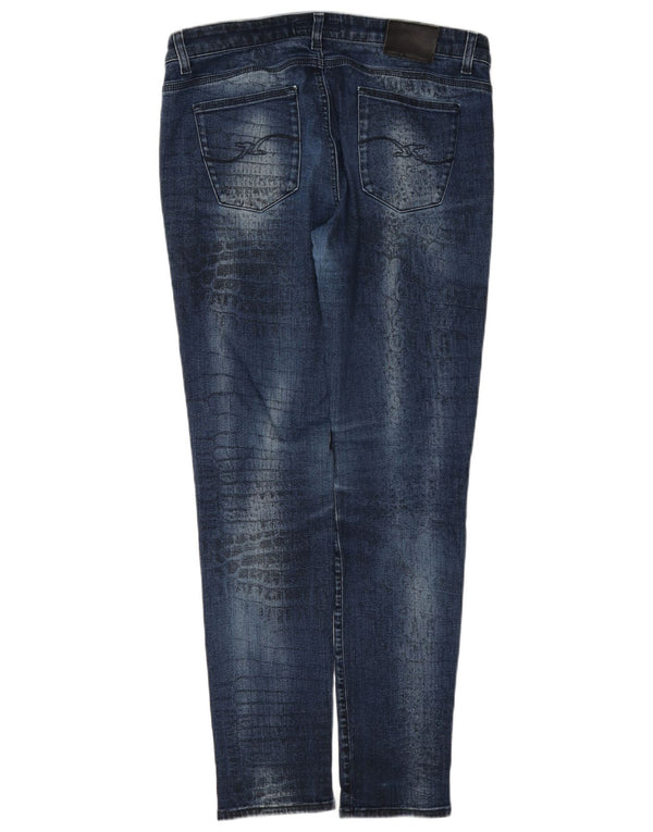 Trussardi Skinny Jeans til kvinder W34 L31 Marineblå dyreprint