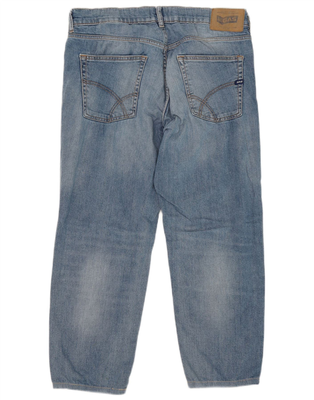 Gas Herre cropped jeans W33 L26 blå bomuld
