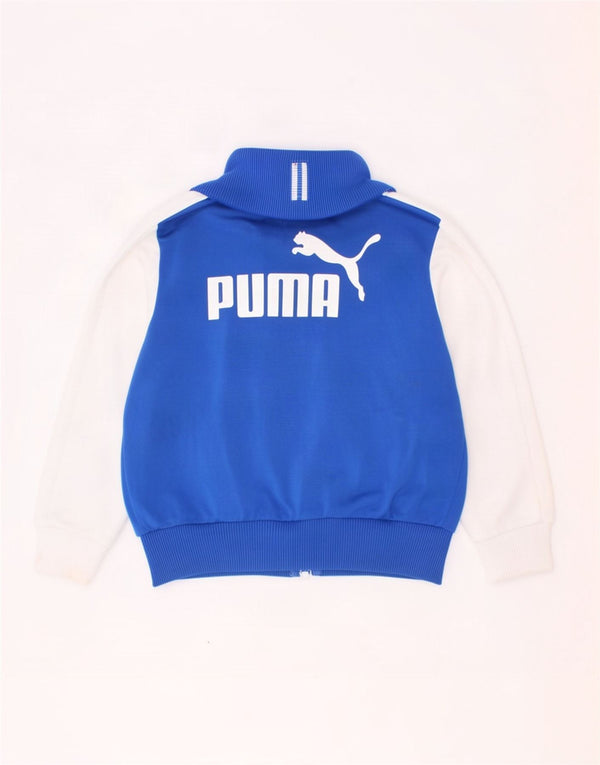 Puma Boys Grafisk træningsdragt Topjakke 3-4 år Blå Colourblock Polyester