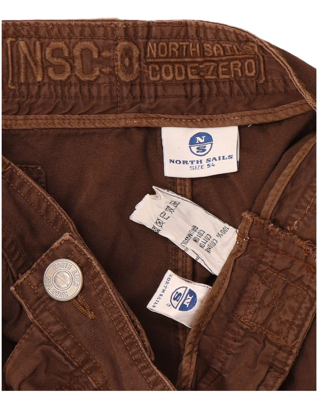 North Sails Herre Cargo Shorts IT 54 2XL W32 Brun Bomuld