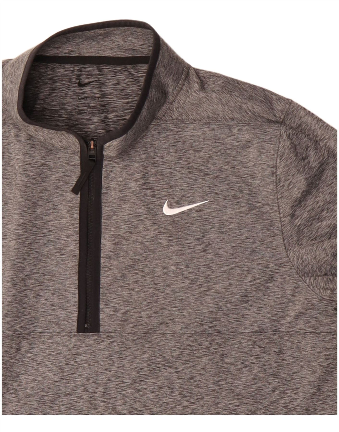 Nike Herre Dri Fit Pullover med lynlås-hals Træningsdragt Top Stor Grå Flecked