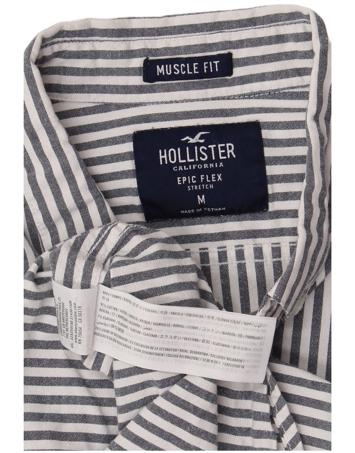 HOLLISTER Muscle Shirt til mænd mellemgrå stribet bomuld