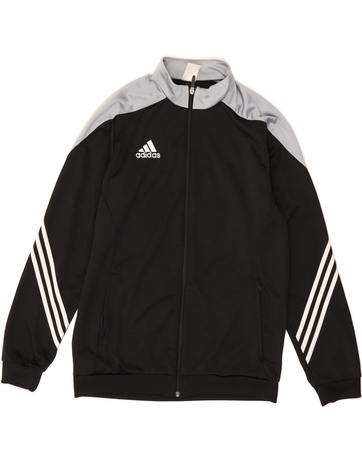 ADIDAS Mens Tracksuit Top Jacket Large Black Colourblock Polyester Vintage Adidas and Second-Hand Adidas from Messina Hembry 