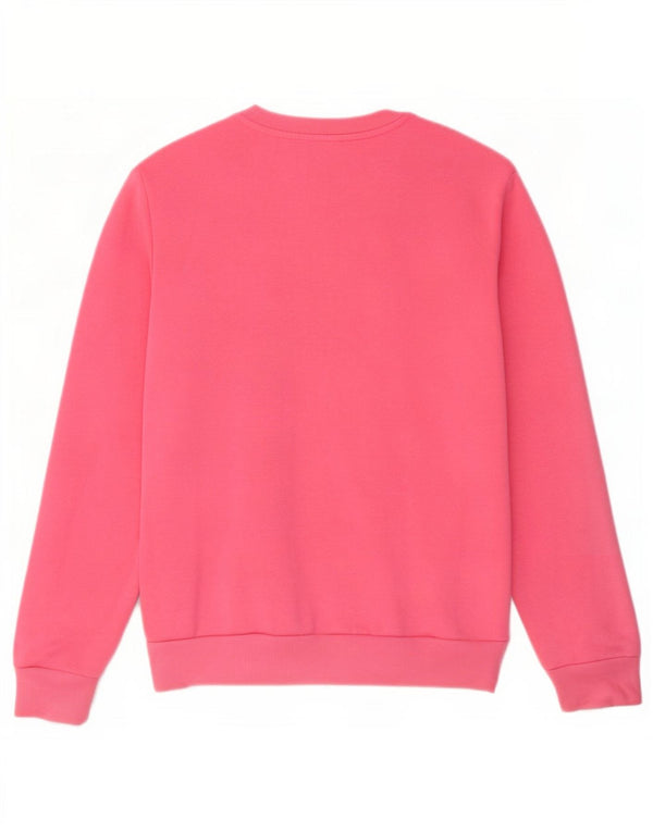 Adidas Dame Oversized Sweatshirt Jumper UK 4/6 XS Pink Bomuld
