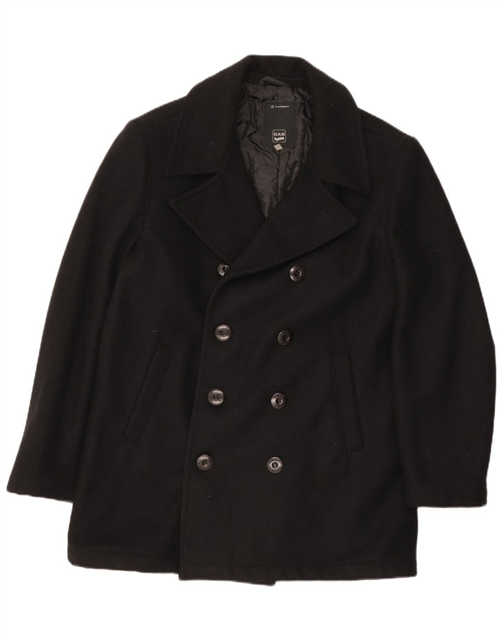 Gas Herre Dobbeltradet Frakke UK 40 Large Black