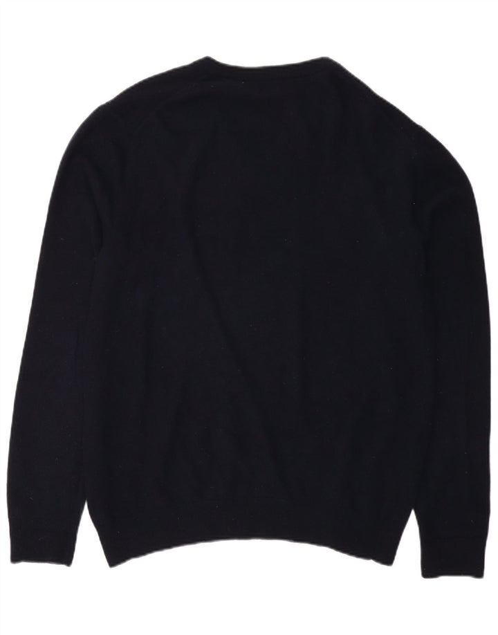 Gant Herre V-hals sweater XL marineblå uld