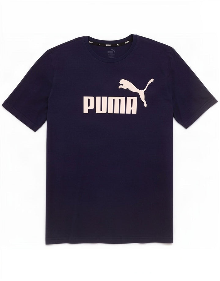 Puma Herre Grafisk T-Shirt Top Stor Marineblå
