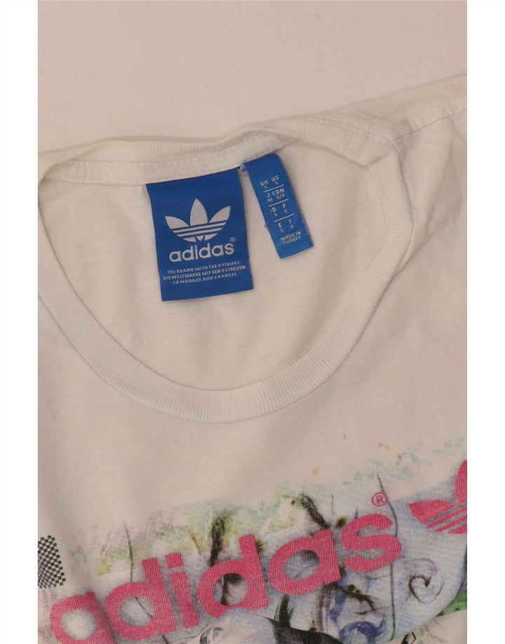 Adidas Grafisk T-shirt top til mænd, lille hvid