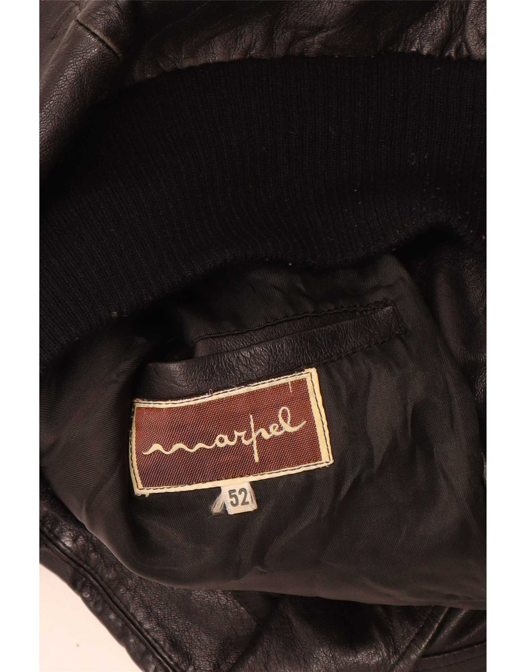 Marpel Herre Læderjakke IT 52 XL Sort
