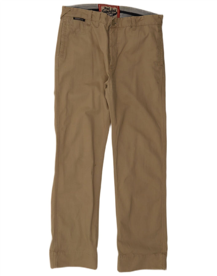 Superdry Lige Chinobukser til mænd W34 L32 Beige