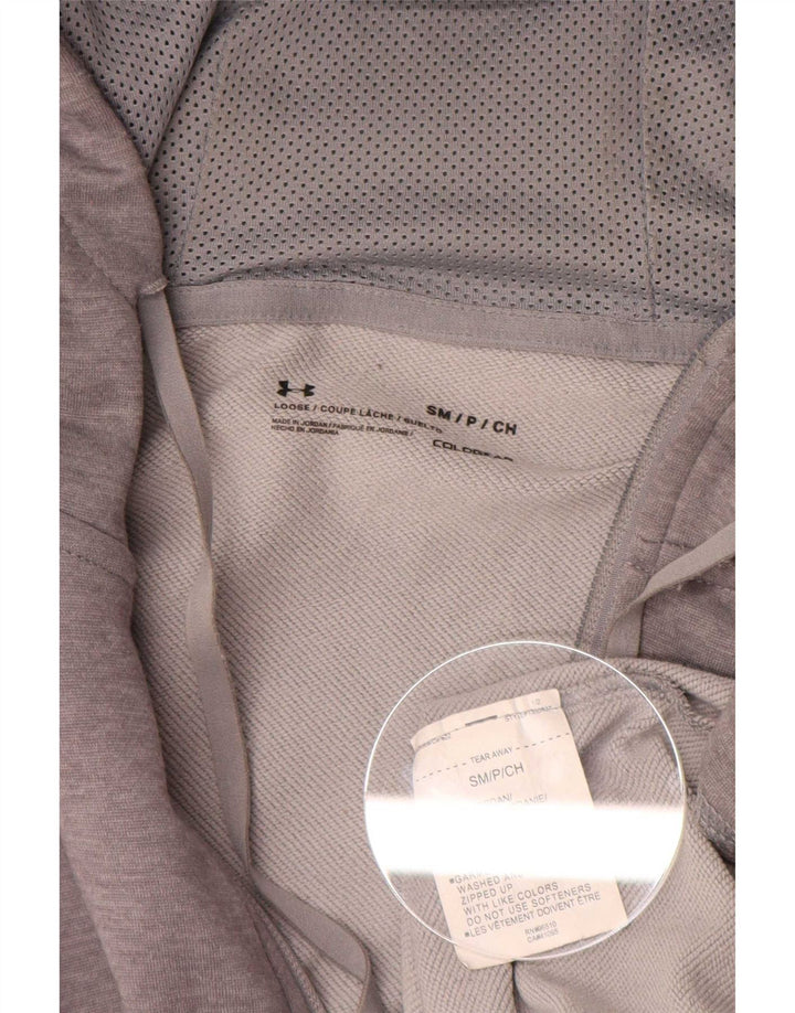 Under Armour Herre Cold Gear Hættetrøje med lynlås lille grå polyester